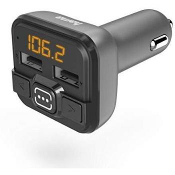Transmisor FM con Bluetooth y Cargador para Móvil/Tableta Hama