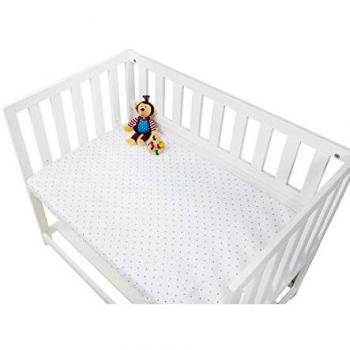 Paquete doble de sábanas ajustables Jersey para cuna con estrellas rosas 70x40/90x55 cm