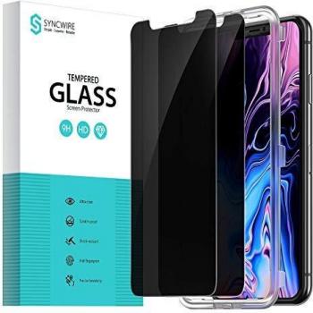 Syncwire Protector de pantalla para 11 Pro Max/XS Max, [2 unidades] Anti-Spy 9H Dureza Protector Protector de pantalla de privacidad 3D sin burbujas