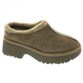 Zuecos UGG New Heights Cozy para mujer, marrón, slip-on, suela de goma