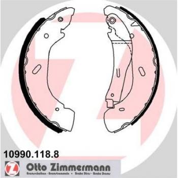 Juego de zapatas de frenos ZIMMERMANN 10990.118.8, frenos de tambor, incluye kit completo para reemplazo, fabricado con materiales de alta calidad para un rendimiento óptimo y durabilidad, diseñado específicamente