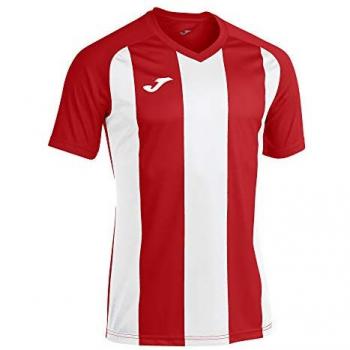 Camiseta de manga corta Joma Pisa II hombre rojo blanco