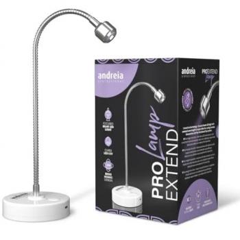 Lámpara LED Andreia Pro Extend, Lámpara de manicura de uñas con movimiento de 360º, Compatible con puntas de uñas postizas PRO EXTEND, Cura LED y UV, Potencia de 3 W
