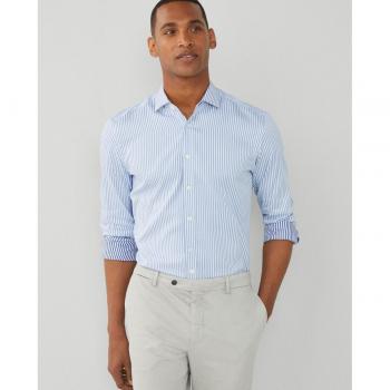 Camisa Hackett London Double Faced Stripe Azul