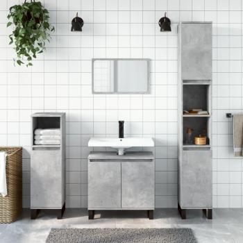 Mueble de baño gris hormigón 58x33x60cm madera multicapa Vidaxl