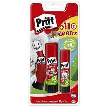 Set de Barras Adhesivas Pritt, Pegamento Infantil Seguro y Sin Disolventes para Manualidades y Oficina, Pack 22g + 11g
