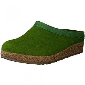 Haflinger Grizzly Leder - Zapatillas de estar por casa, color Grasgrün / 36, talla 39
