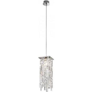 Lámpara colgante moderna de cristal PRISMA Oro de 24 quilates con 1 bombilla G9 de 25W