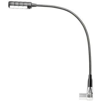 Lámpara de cuello de cisne Adam Hall SLED ULTRA XLR 3 A para atriles, color negro