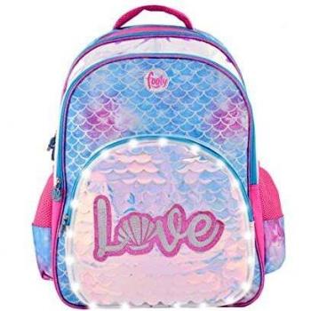 Mochila Grande Rosa | Mochila Love | Mochilas Infantiles para el Colegio | Mochila para Niñas