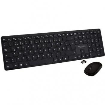 Combo Teclado y Ratón V7 Slim Inalámbrico Bluetooth 2.4 GHz QWERTZ