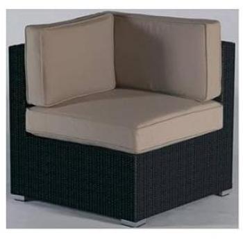 Sofá Modular Rincón de Ratán 5744 Marrón - Diseño ergonómico, estructura resistente, cojines cómodos y resistentes al agua, ideal para exteriores e interiores