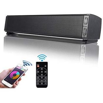 Barra de Sonido, Fityou Altavoces PC Sobremesa 20W Bluetooth 5.0 Altavoz con Cable e Inalámbrico Altavoz Recargable estéreo con alimentación USB para TV/Smartphones/Ordenador/USB/TF