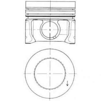 Pistón Kolbenschmidt 41095620 con anillos, alta calidad, diseñado para motores de combustión interna, fabricado en materiales duraderos, compatible con diversas aplicaciones automotrices