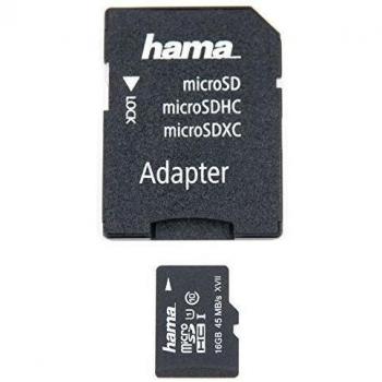DURAGADGET Tarjeta de memoria micro SD HC 16 GB + adaptador para La Cámara deportiva TecTecTec XPRO1 | XPRO2 | XPRO 2+ | XPRO 3