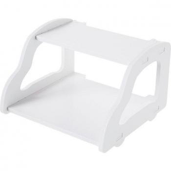 Mueble de TV con Estante para Set Top Box y Router, Rack de Almacenamiento Colgante sin Perforación