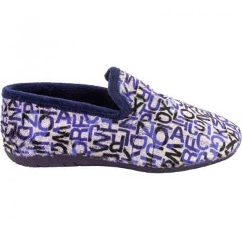 CABRERA 9626 Zapatillas de casa cerrada de hombre azul marino letras 623