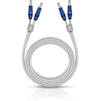 Oehlbach 10742 Crystal Silver - Juego de cables para altavoces con clavijas de banana B96