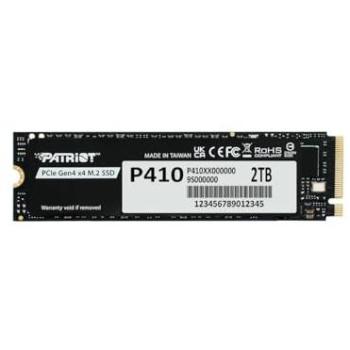 SSD M.2 NVMe Patriot P410 2TB PCIe 4.0 5000MB/s Lectura y 4500MB/s Escritura
