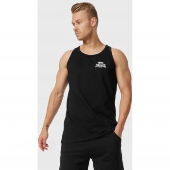 Camiseta sin mangas Lonsdale Dolton negra con detalles en blanco - XL