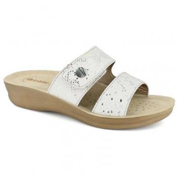 Sandalia de Mujer Inblu VR56 Blanco, características: diseño elegante, color blanco, material ligero y cómodo, suela antideslizante, plantilla acolchada para mayor confort