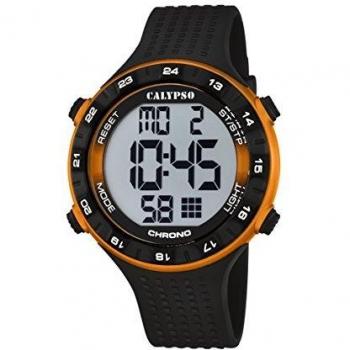 Calypso Unisex Digital Watch with LCD Dial Digital Display and Black Plastic Strap K5663/3