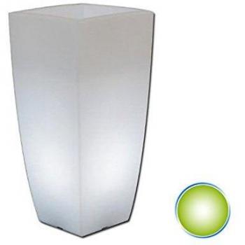 Vaso Cuadrado Luminosa Verde 39x39 cm H90