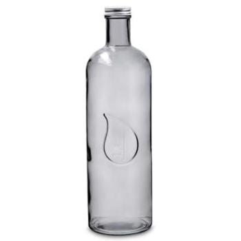Botella de Vidrio Quid Duna con Tapón 1,6L Gris - No Apto para Microondas