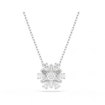Swarovski Idyllia Rhodium Plated Mixed Cuts Snowflake Necklace
