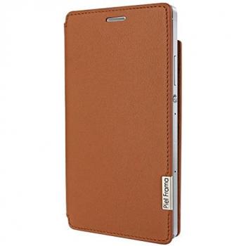 Piel Frama U673C - Funda slim bolsillo para Huawei Ascend P7, marrón