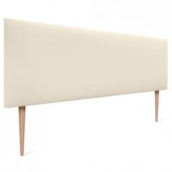 Cabecero Tapizado de Polipiel AQUALINE Liso Vainilla 145x105cm con Patas para Camas 120/135/140