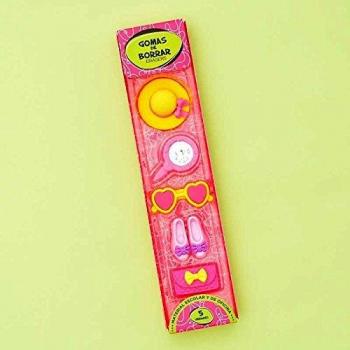 Conjunto de 5 Gomas de Borrar Estilo Belleza