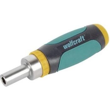 Wolfcraft 1237000 - Miniatornillador manual con carraca 109 mm
