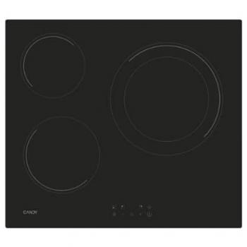Placa Vitrocerámica Candy CH63DCC, 3 Zonas de Cocción, 59 cm, Color Negro