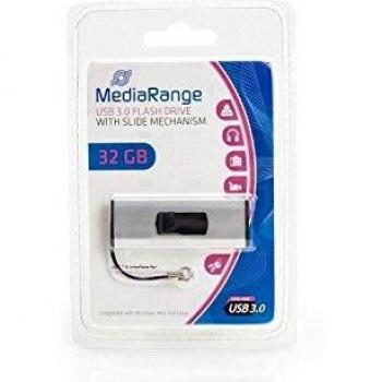 MediaRange MR916 32GB USB Flash Drive USB Type-A 3.2 Gen 1 (3.1 Gen 1) Black, Silver Pen Drive