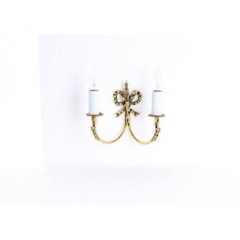 Aplique de pared Richmond latón pulido 2 bombillas 18cm