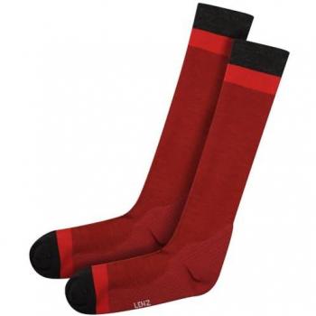 Lenz Merino Long Compression Socks Red for Men EU 35-38
