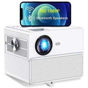 TOWOND Proyector portátil WiFi, 7000Lux Full HD 1920×1080P Proyectores de películas, Soporta 4K y ± 15 ° Keystone & Zoom, Proyector de Exterior, Compatible con HDMI, TV Stick, USB, AV, Smartphone