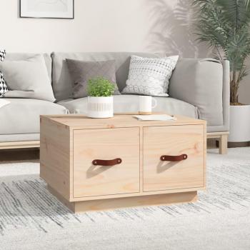 Mesa de centro de madera maciza de pino 60x53x35 cm Natural, Blanco, Gris - Mesita de Salón o Comedor o Auxiliar Mesa de Café Meuble Salón