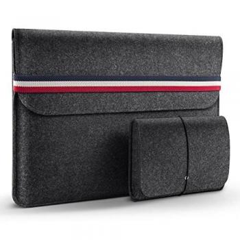 HOMIEE Funda para portátil de 15,4-15,6 Pulgadas con Estuche Adicional y Almohadilla para el ratón, maletín para Tableta de Fieltro Bolsa de Transporte con Bolsillos, para portátil de 15,6 Pulgadas