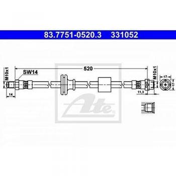 Ate 83.7751-0520.3 Accesorios y Mangueras de Frenos