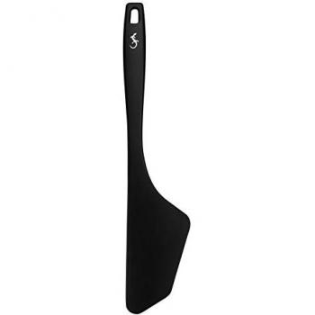 Espátula lengua grande de silicona platino smart 1 unidad (Negro) - Lurch, 33 cm, repostería