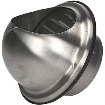 Tapa Semicircular de Conducto de Aire de Acero Inoxidable 200mm con Caja Exterior