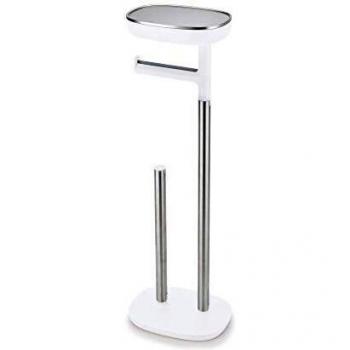 Joseph Joseph 70518 Bathroom Easy Store Standing Toilet Paper Holder, Stainless Steel