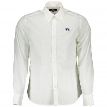 La Martina Elegant White Cotton Shirt - XL