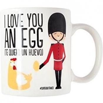 Planeta Gifts Egg - Taza para el desayuno, diseño de Superbritánico