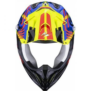 Casco de motocross SCORPION VX-22 Air Neox amarillo neón / azul / rojo (XL)