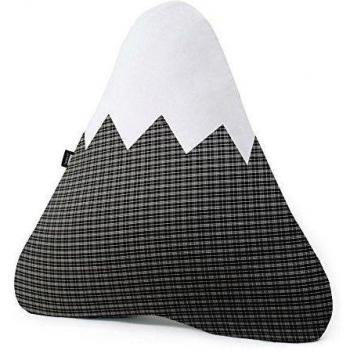 Paparajote Factory Mountain XL Old Print - Pouf de algodón con forma de montaña, 80 x 75 cm, color negro
