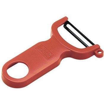 KUHN RIKON Pelador de Fruta y verdura Swiss, 10.7 cm, Rojo, Plastic
