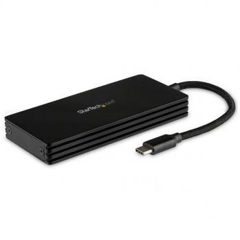 StarTech.com - Caja USB 3.1 (10Gbps) con conexión USB-C para SSD M.2 SATA - Caja Externa Portátil de Aluminio para Disco Duro USB Tipo C